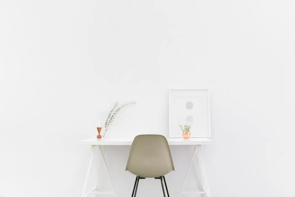 Plain trestle desk