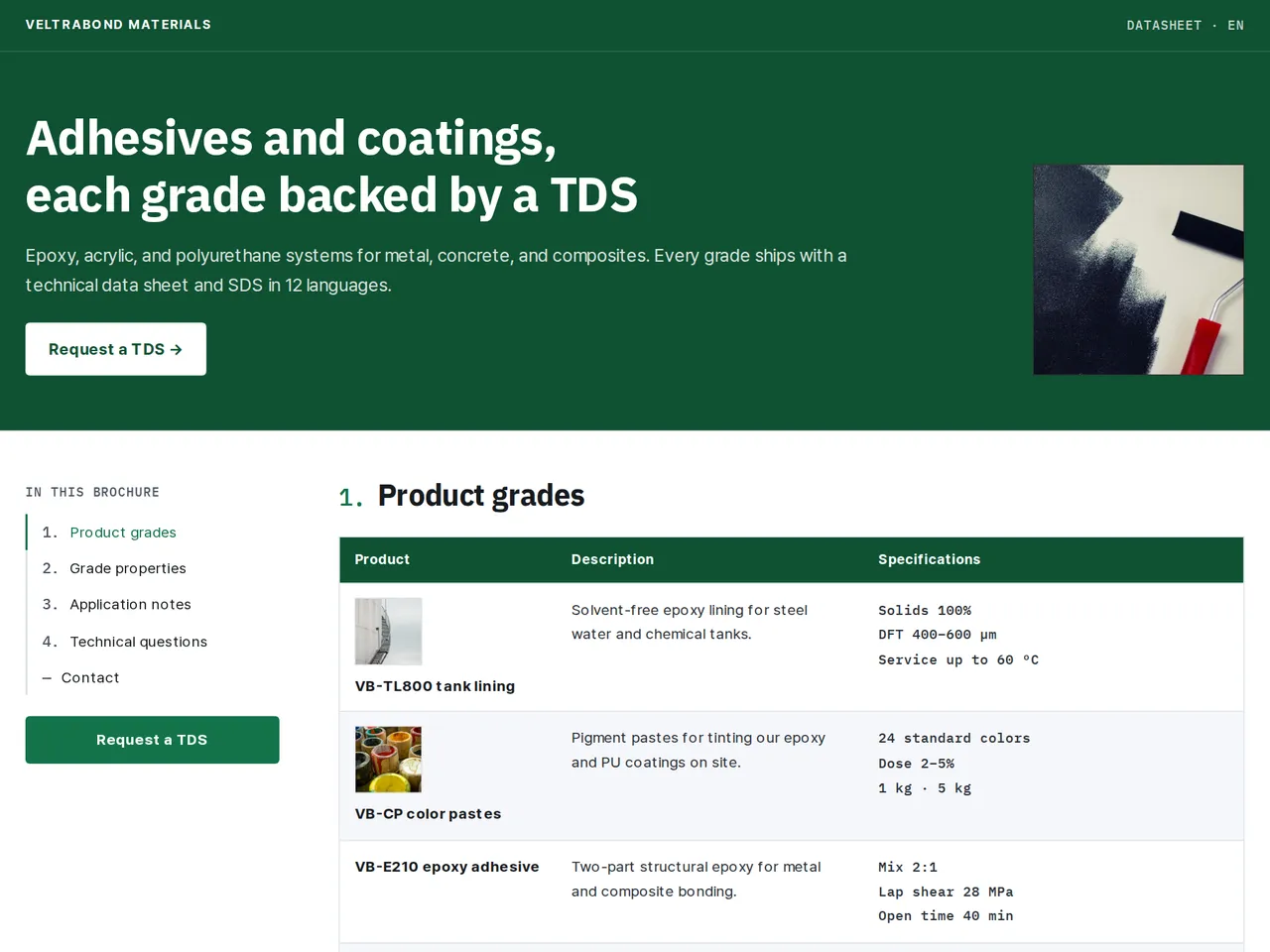 Chemical & Materials Catalog Template — example of a generated brochure