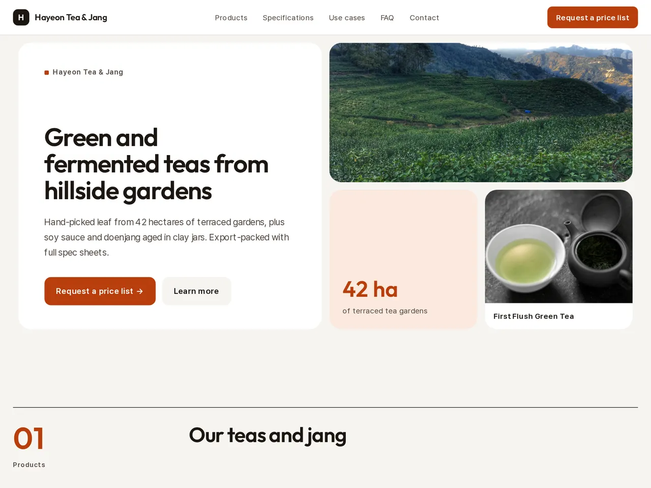 Food Export Catalog Template — example of a generated brochure