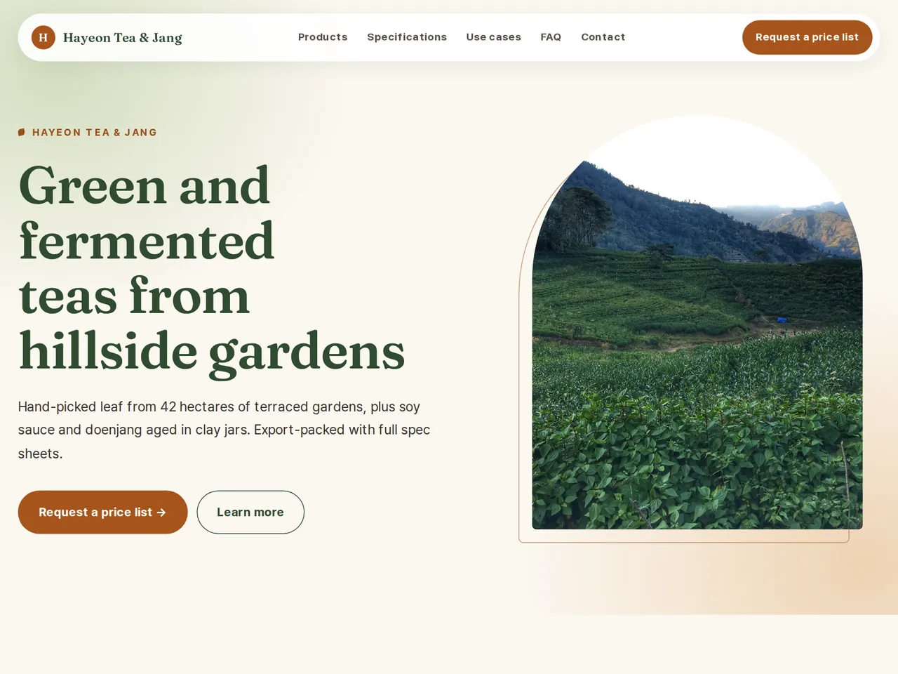 Food Export Catalog Template — example of a generated brochure