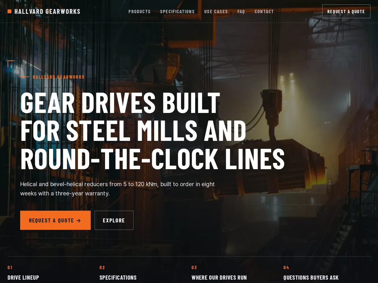 Machinery Catalog Template — example of a generated brochure
