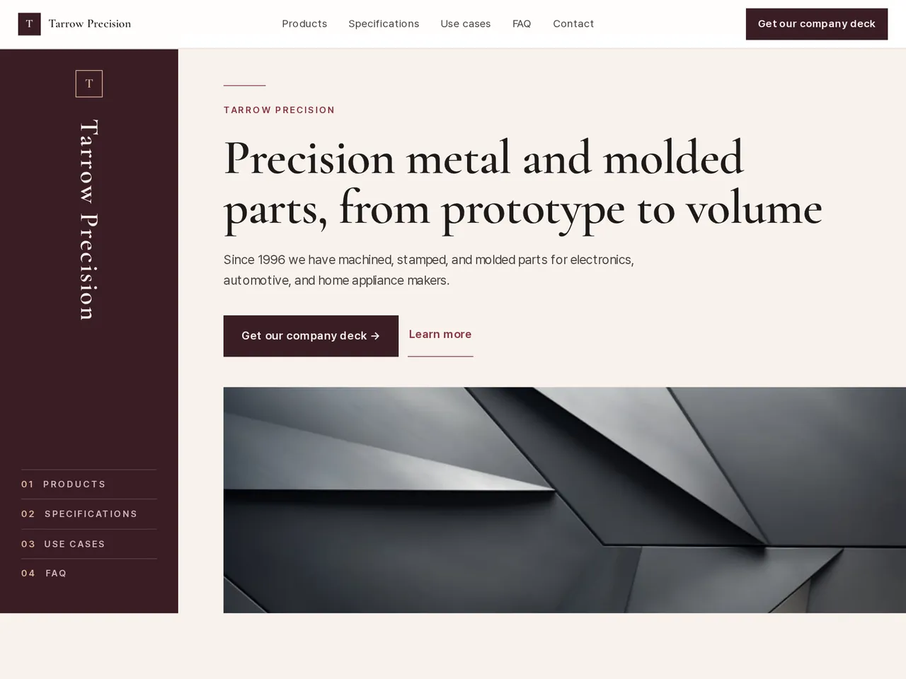 Manufacturer Company Profile Template — example of a generated brochure