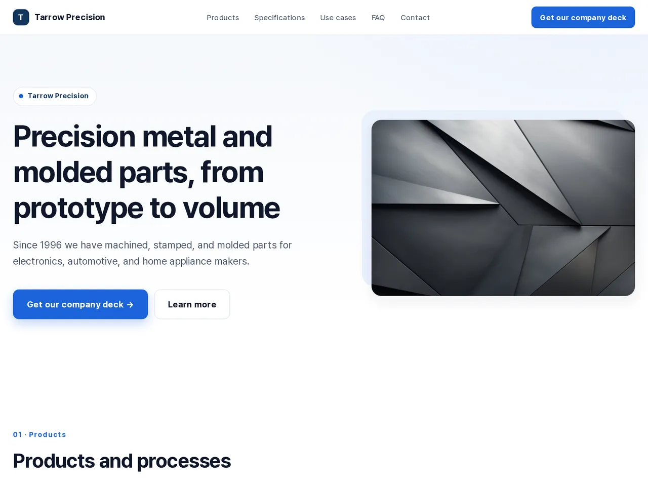 Manufacturer Company Profile Template — example of a generated brochure