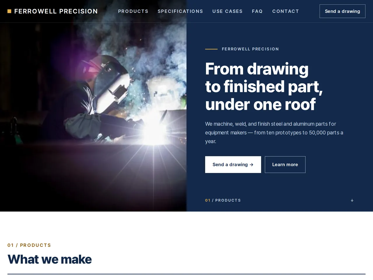Manufacturing Brochure Template — example of a generated brochure