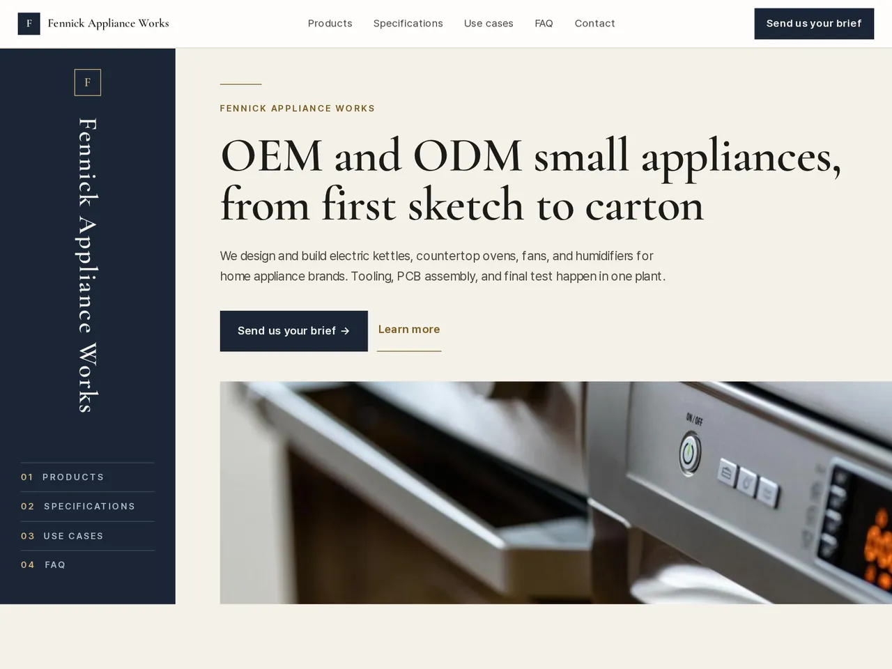 OEM / ODM Capability Profile Template — example of a generated brochure