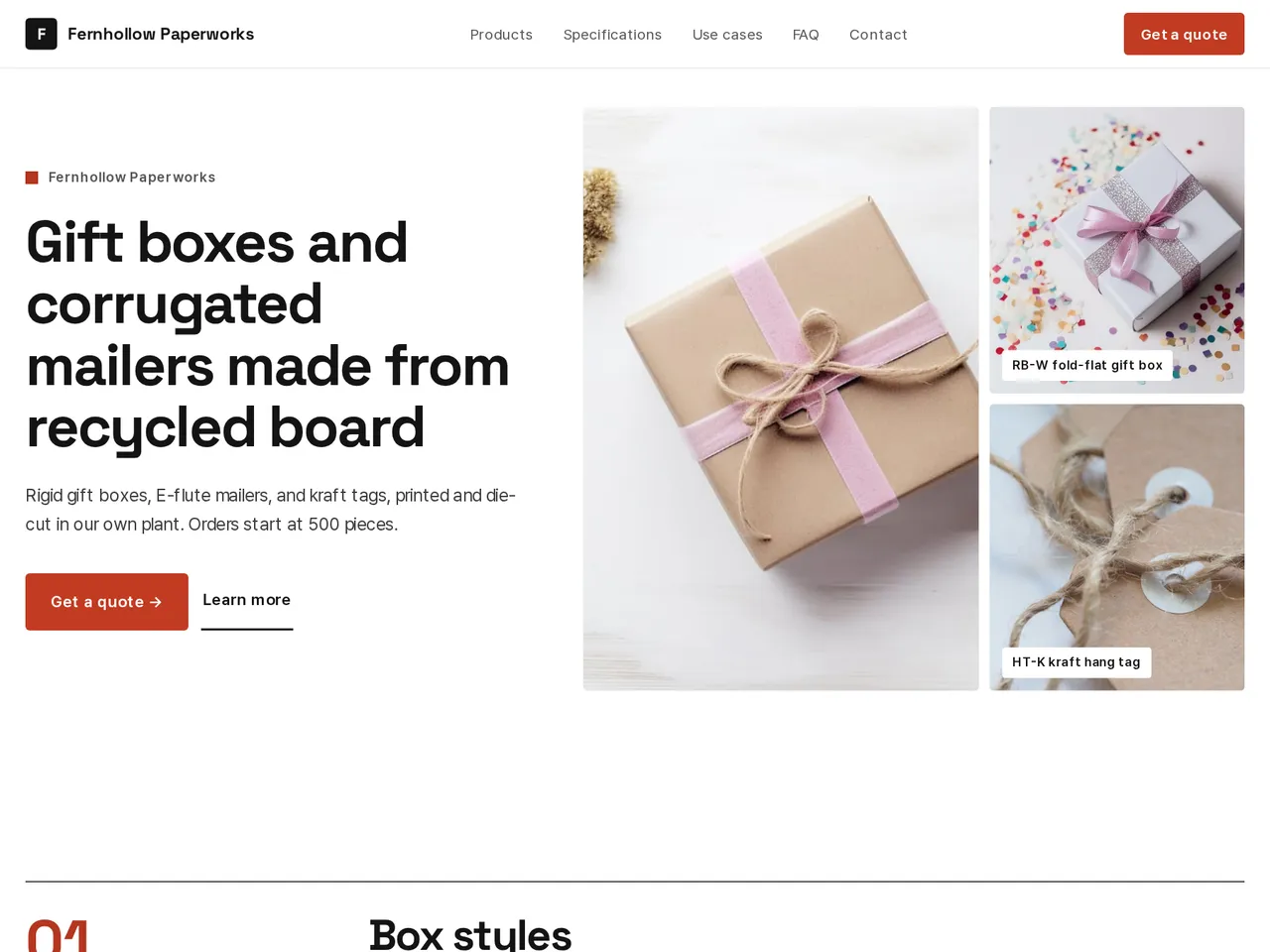 Packaging Materials Catalog Template — example of a generated brochure
