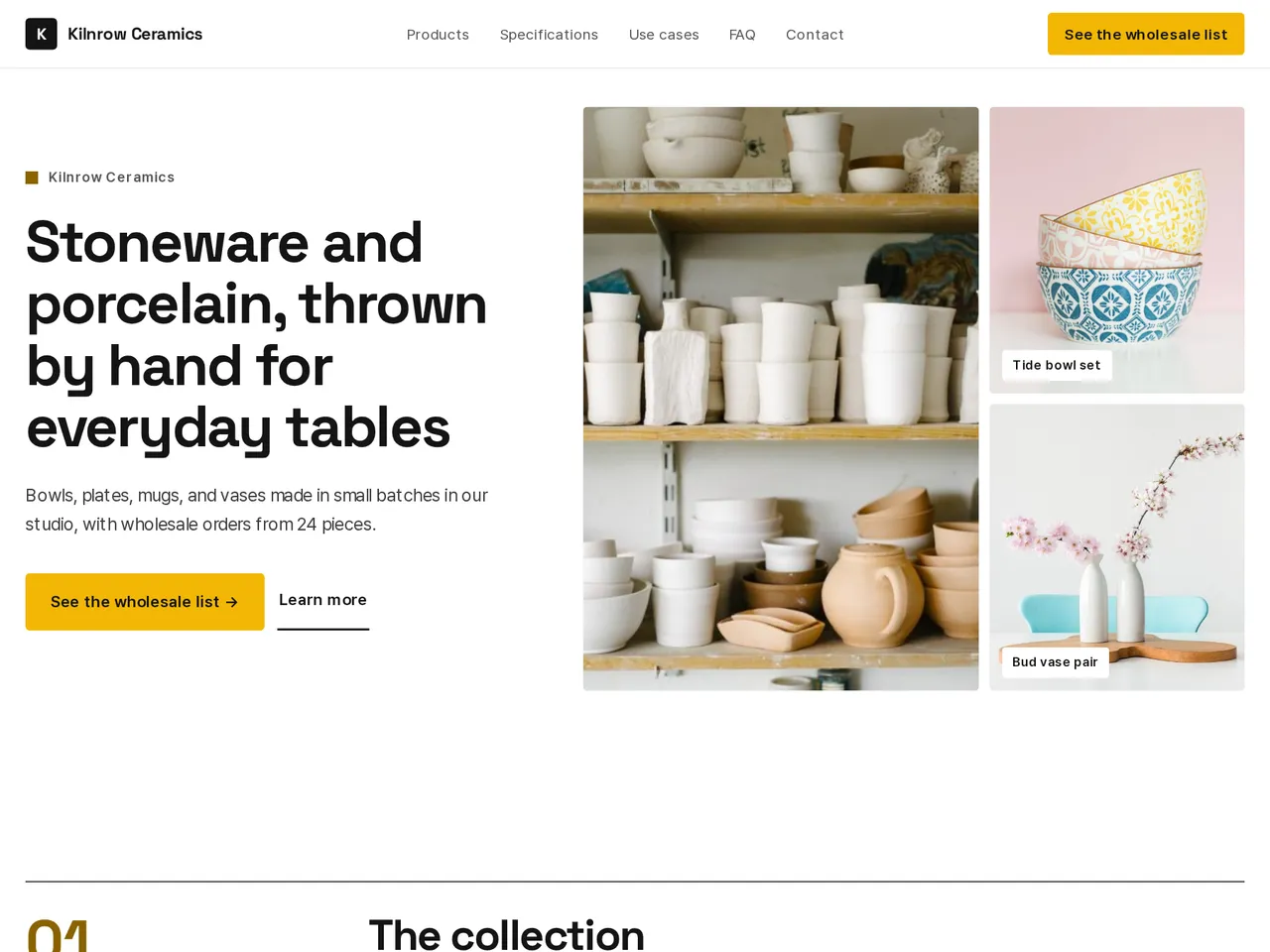 Product Catalog Template — example of a generated brochure