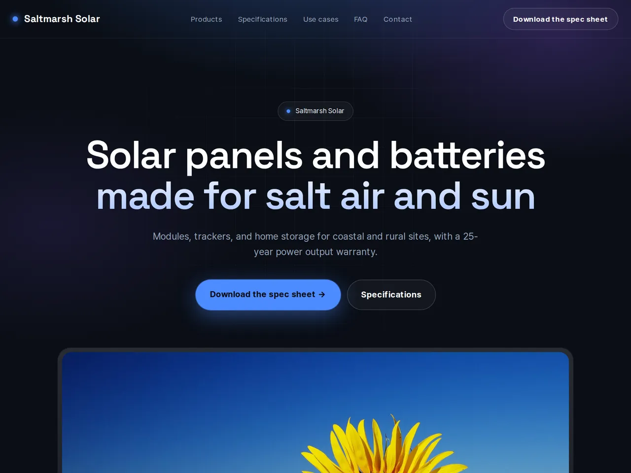 Product Spec Sheet Template — example of a generated brochure