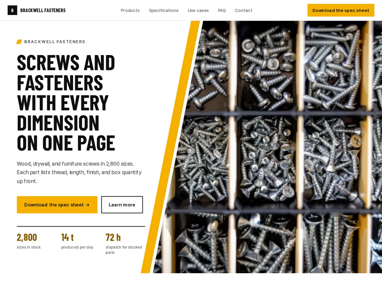 Spec Sheet to Website — example of a generated brochure