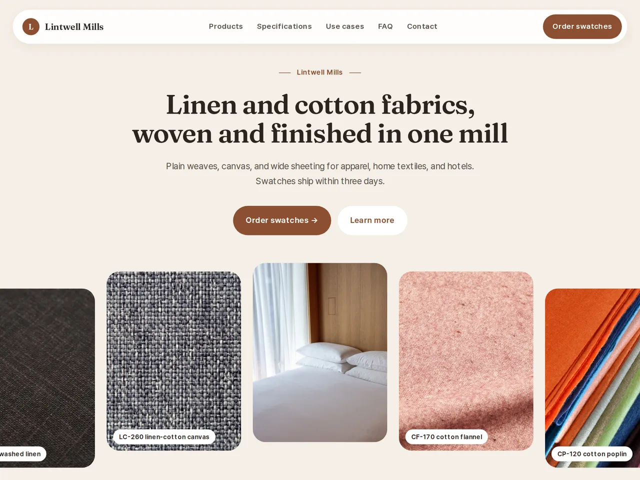 Textile & Fabric Catalog Template — example of a generated brochure